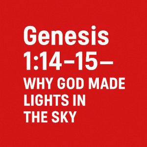 Genesis 1:14–15 — Why God Made Lights in the Sky.