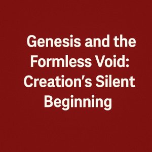 Genesis and the Formless Void: Creation’s Silent Beginning.