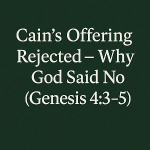 Cain's Offering Rejected — Why God Said No (Genesis 4:3–5).