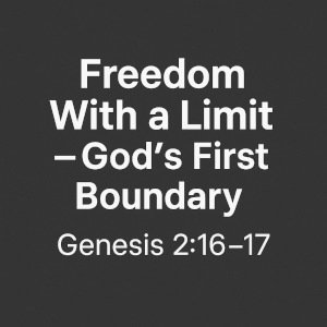 Freedom With a Limit – God's First Boundary (Genesis 2:16–17).