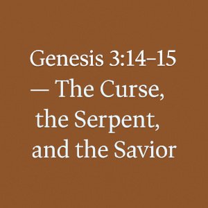 Genesis 3:14-15 — The Curse, the Serpent, and the Savior.