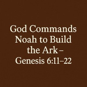 God Commands Noah to Build the Ark – Genesis 6:11-22.
