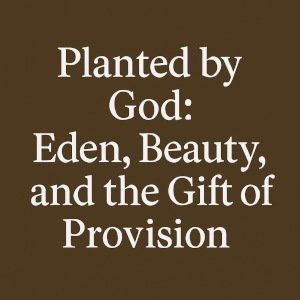Planted by God: Eden, Beauty, and the Gift of Provision.