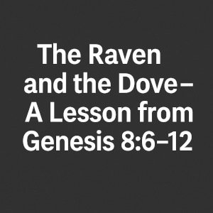 The Raven and the Dove – A Lesson from Genesis 8:6-12.
