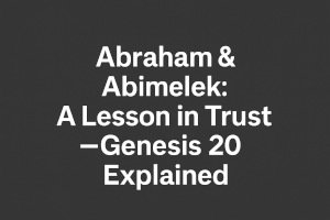 Abraham & Abimelek: A Lesson in Trust—Genesis 20 Explained.
