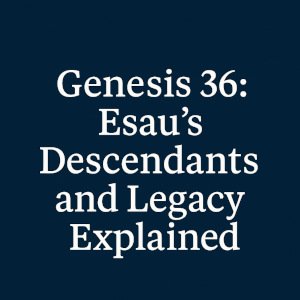Genesis 36: Esau’s Descendants and Legacy Explained.