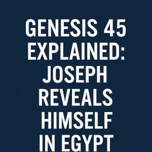 Genesis 45 Explained: Joseph Reveals Himself in Egypt.