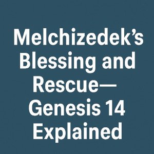 Melchizedek’s Blessing and Rescue—Genesis 14 Explained.