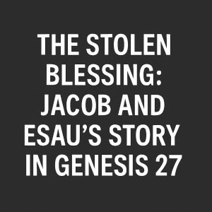 The Stolen Blessing: Jacob and Esau’s Story in Genesis 27.